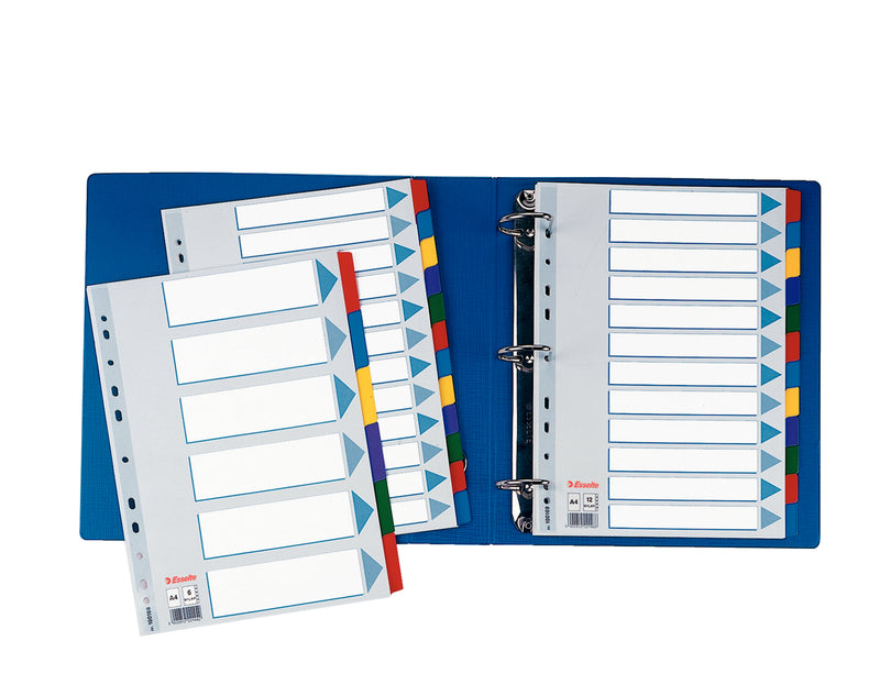 Separatoare Index Carton 6 Coli Mylar Esselte