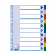Separator index plastic 10 culori Esselte 225 x 297 mm
