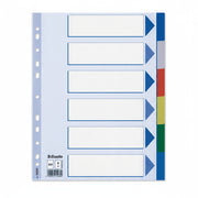 Separator index plastic 6 culori Esselte 225 x 297 mm