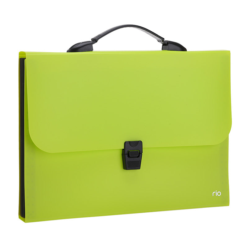 Mapă A4 Plastic cu Mâner 13 Compartimente Culori Neon Deli