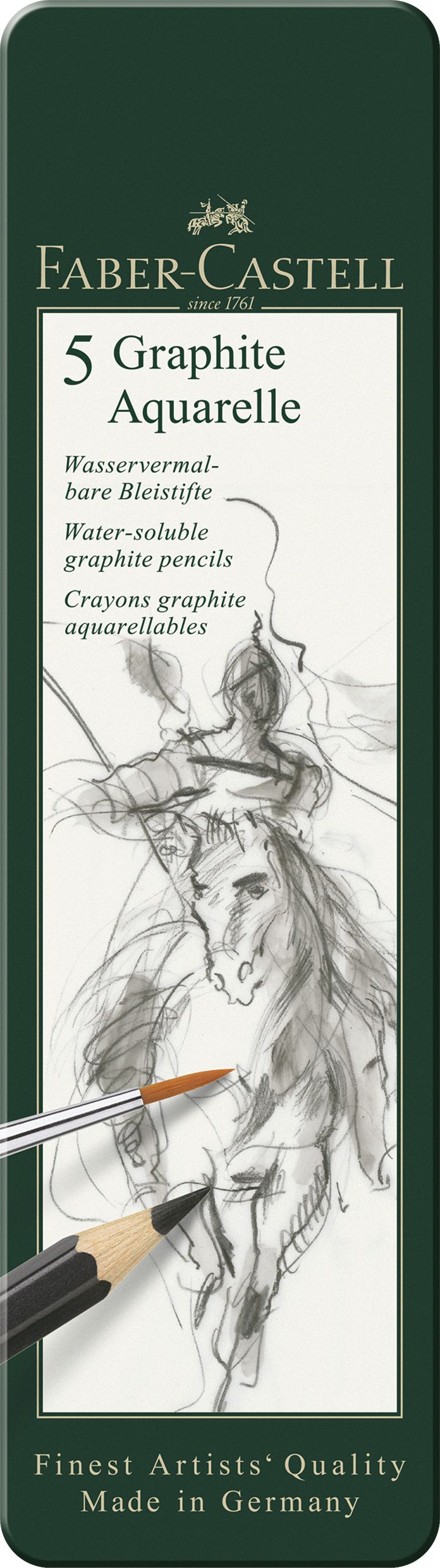Set 5 Creioane Grafit Aquarelle Faber-Castell