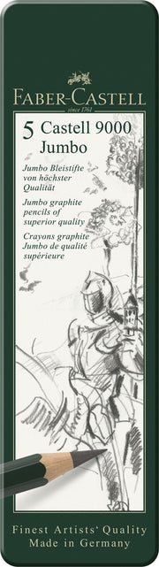 Set 5 Creioane Grafit Castell Jumbo Faber-Castell