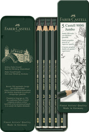 Set 5 Creioane Grafit Castell Jumbo Faber-Castell