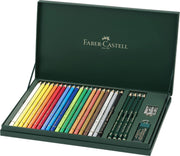 Set Cadou 20 Creioane Colorate Polychromos și 4 Creioane Grafit Castell 9000 Faber-Castell