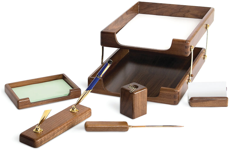 Set de birou din lemn stejar 6 piese Forpus
