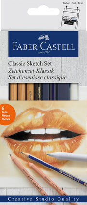Set Desen pentru Schițe cu Creion Grafit Goldfaber și Pitt Faber-Castell
