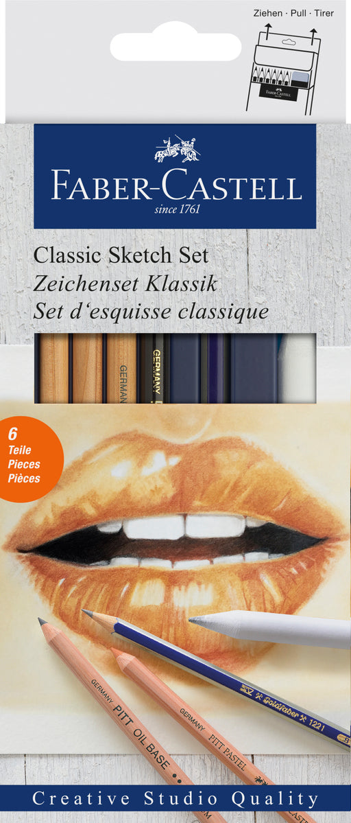 Set Desen pentru Schițe cu Creion Grafit Goldfaber și Pitt Faber-Castell