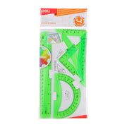 Set Geometrie 4 Piese Fluorescent EG00402 Deli