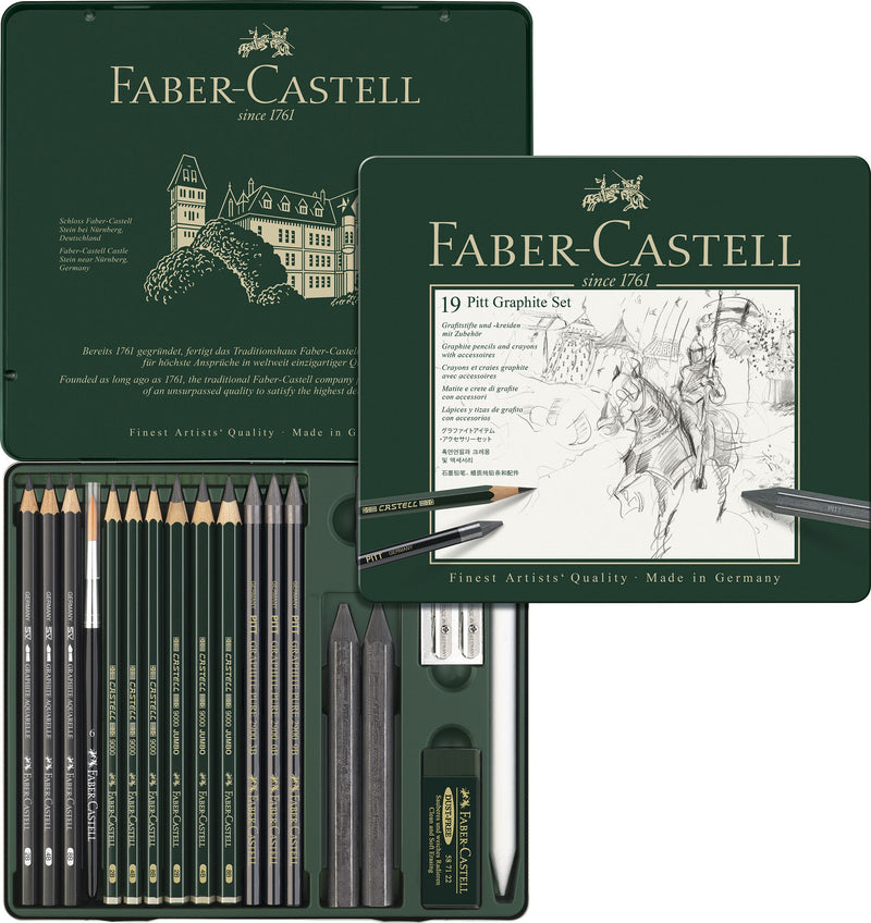 Set Pitt Monochrome Grafit 19 buc Faber-Castell