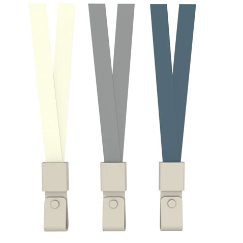 Șnur Textil pentru Ecuson cu Capsă 450 x 10 mm Gri Set 12 Bucăți Deli