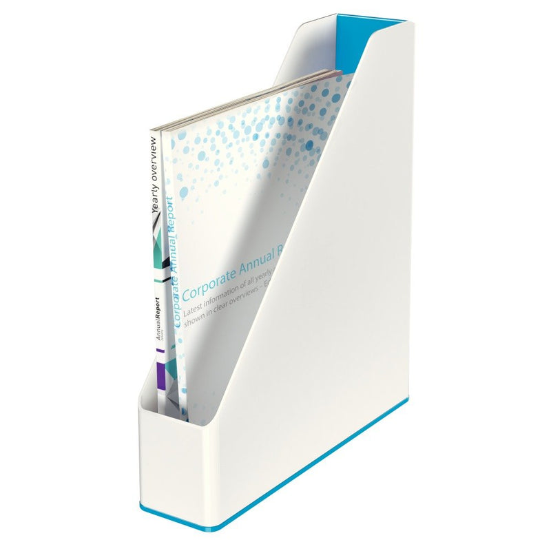 Suport Documente Plastic Albastru Metalizat/Alb WOW - LEITZ