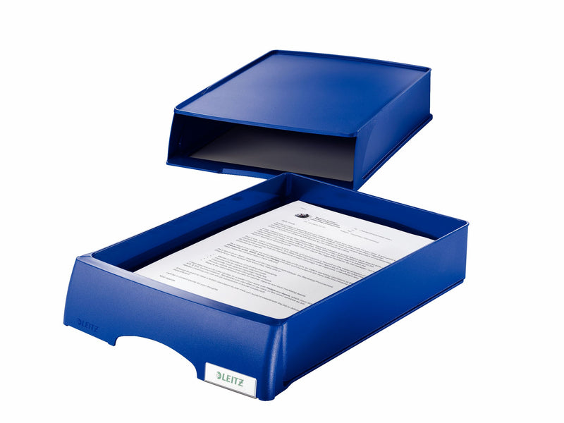 Tăviță Documente Cu Sertar Albastra Plus Leitz