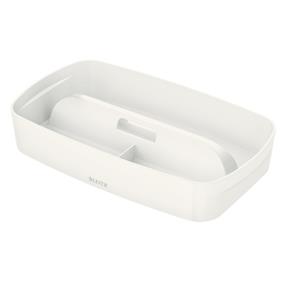 Tavita Organizer Alba Mica Cu Maner Mybox Leitz - LEITZ