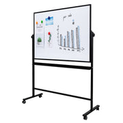 Whiteboard Magnetic Mobil 90 x 120 cm cu Ramă din Aluminiu Deli