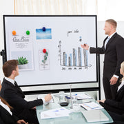 Whiteboard Magnetic Mobil 90 x 120 cm cu Ramă din Aluminiu Deli