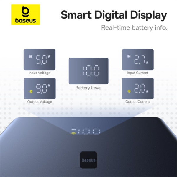 Baterie Externă PicoGo 10000mAh 20W Display Negru - Baseus