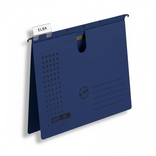 Dosar Suspendat cu Șină Ultimate A4 200F 240g/mp Blue Angel Albastru Închis marca Elba