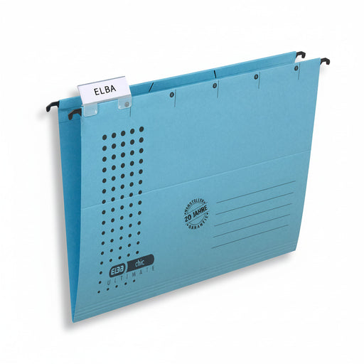Dosar Suspendat Simplu Ultimate A4 330F 240g/mp Blue Angel Albastru marca Elba