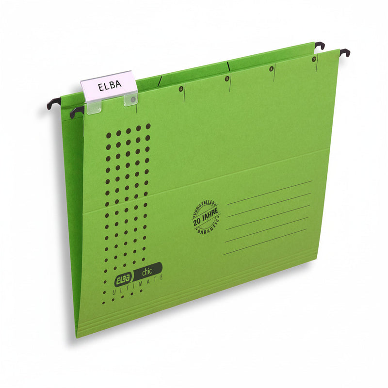 Dosar Suspendat Simplu Ultimate A4 330F 240g/mp Blue Angel Verde marca Elba