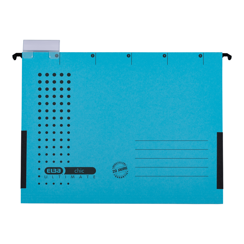 Dosar Suspendat cu Burduf Ultimate A4 330F 240g/mp Blue Angel Albastru marca Elba