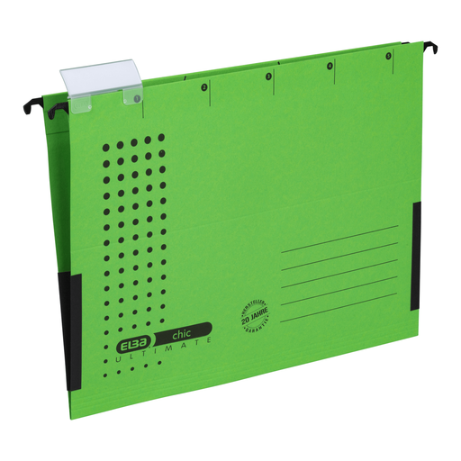 Dosar Suspendat cu Burduf Ultimate A4 330F 240g/mp Blue Angel Verde marca Elba