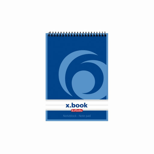 Bloc Notes Spiră X.Book A6 Dictando 60g 50 File Herlitz, copertă seria x.book, legare cu spiră și hârtie de 60 g/mp