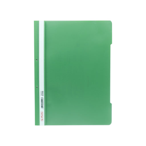 Dosar plastic cu șină verde Herlitz format A4