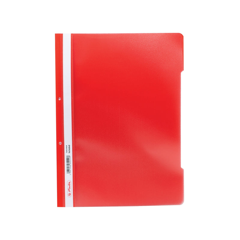 Dosar plastic cu șină roșu Herlitz format A4