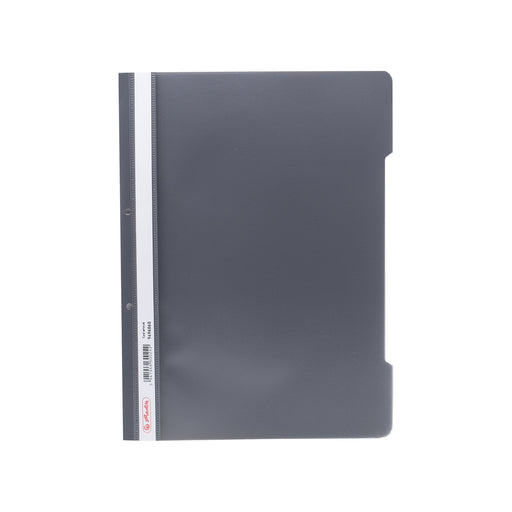 Dosar plastic cu șină gri închis Herlitz format A4