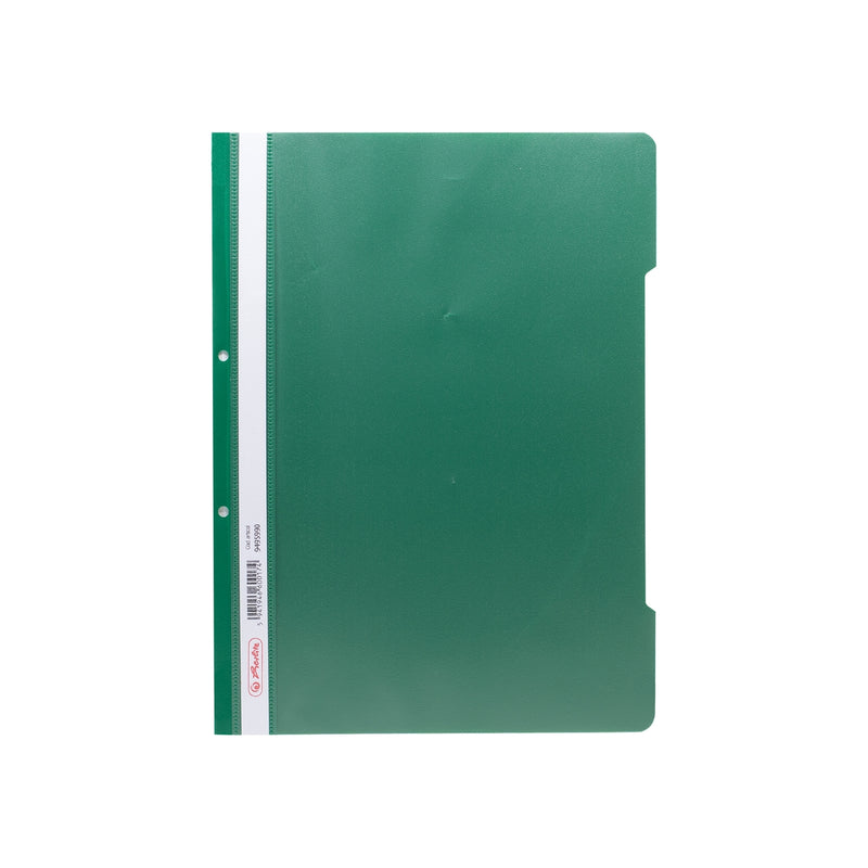 Dosar plastic cu șină verde Herlitz format A4