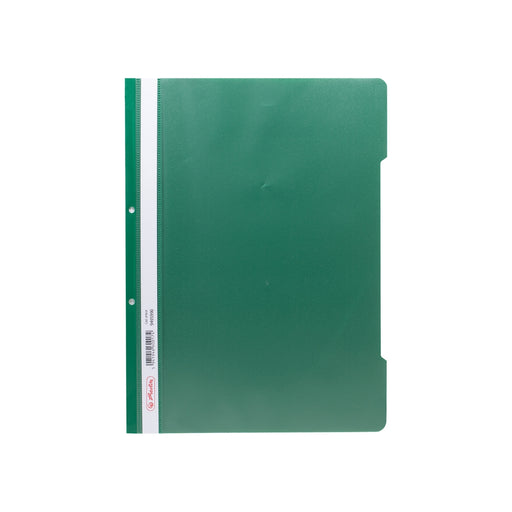 Dosar plastic cu șină verde Herlitz format A4