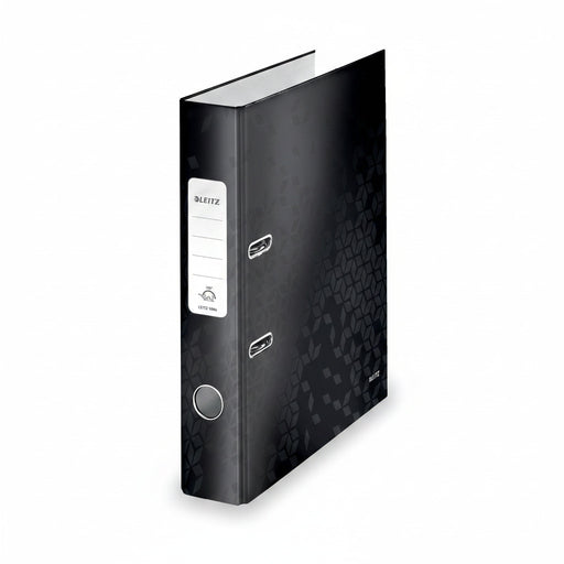 Biblioraft Plastifiat 5.2 cm 180° Negru WOW marca Leitz pentru organizarea și arhivarea documentelor