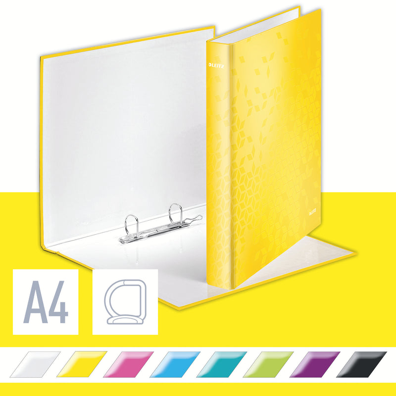 Caiet Mecanic A4 2 Inele 25MM/40MM Galben WOW - Leitz