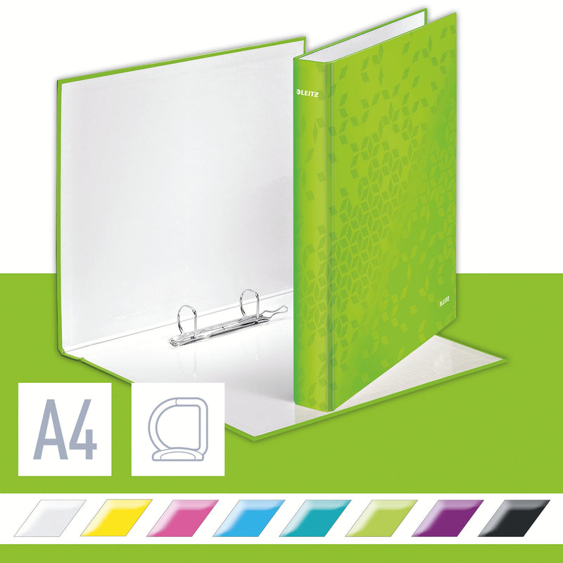 Caiet Mecanic A4 2 Inele 25MM/40MM Verde WOW - Leitz