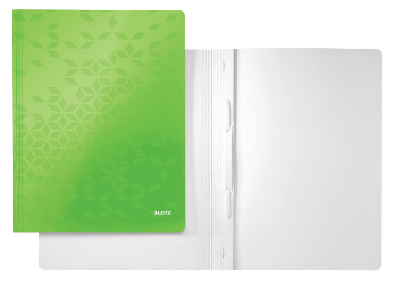 Dosar Carton Șină Verde Wow - Leitz