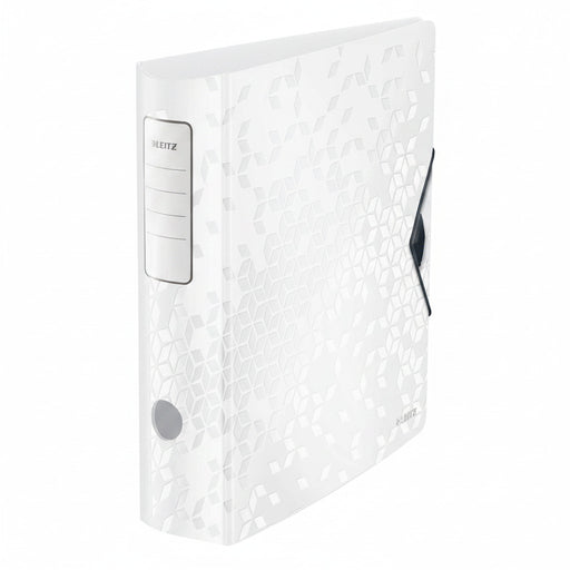 Biblioraft Plastifiat 8.2 cm 180° Alb Active WOW marca Leitz pentru organizarea și arhivarea documentelor
