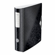 Biblioraft Plastifiat 8.2 cm 180° Negru Active WOW marca Leitz pentru organizarea și arhivarea documentelor
