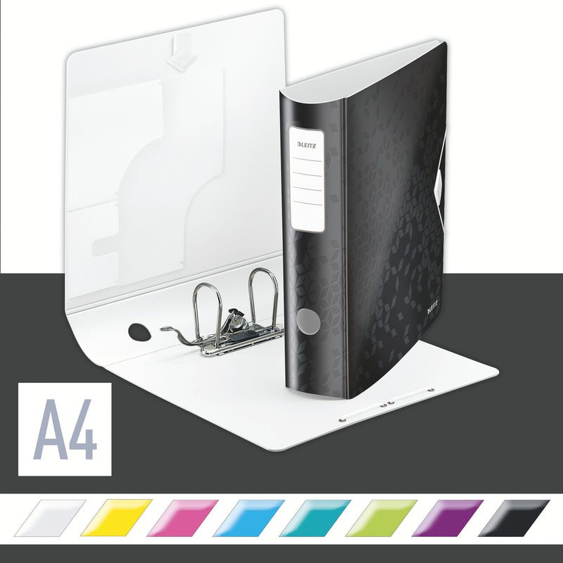 Biblioraft Plastifiat 8.2 cm 180° Negru Active WOW - Leitz