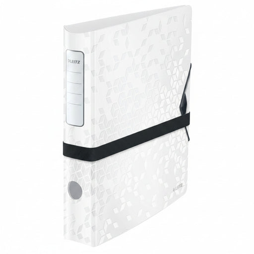 Biblioraft Plastifiat 6.5 cm 180° Alb Active WOW marca Leitz pentru organizarea și arhivarea documentelor