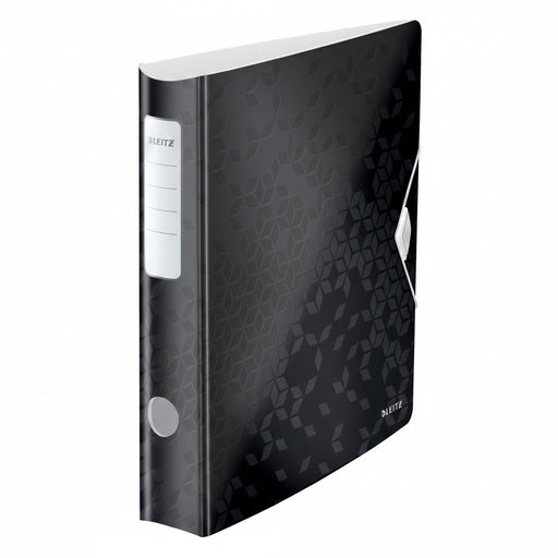 Biblioraft Plastifiat 5 cm 180° Negru Active WOW marca Leitz pentru organizarea și arhivarea documentelor