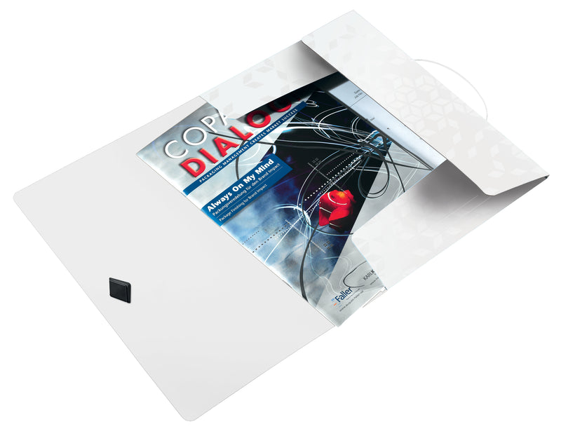Mapă plastic cu elastic alb WOW - Leitz