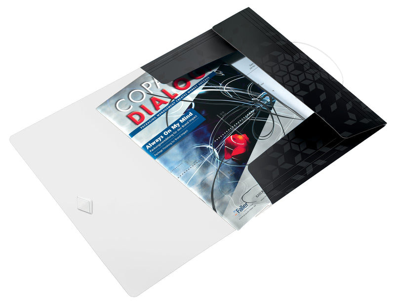 Mapă plastic cu elastic negru WOW - Leitz
