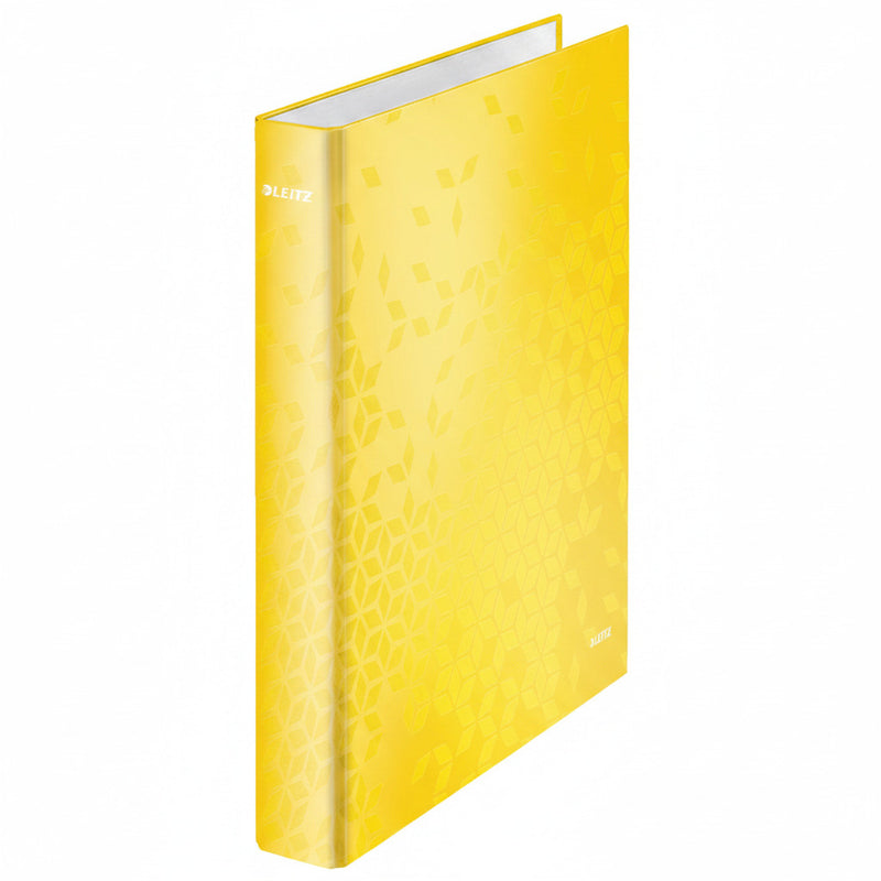 Caiet Mecanic A4 4 Inele 25MM/40MM Galben Metalizat WOW Leitz
