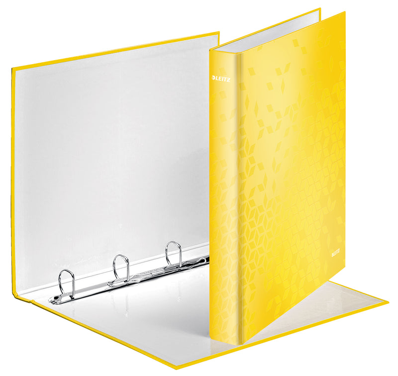 Caiet Mecanic A4 4 Inele 25MM/40MM Galben Metalizat WOW - Leitz
