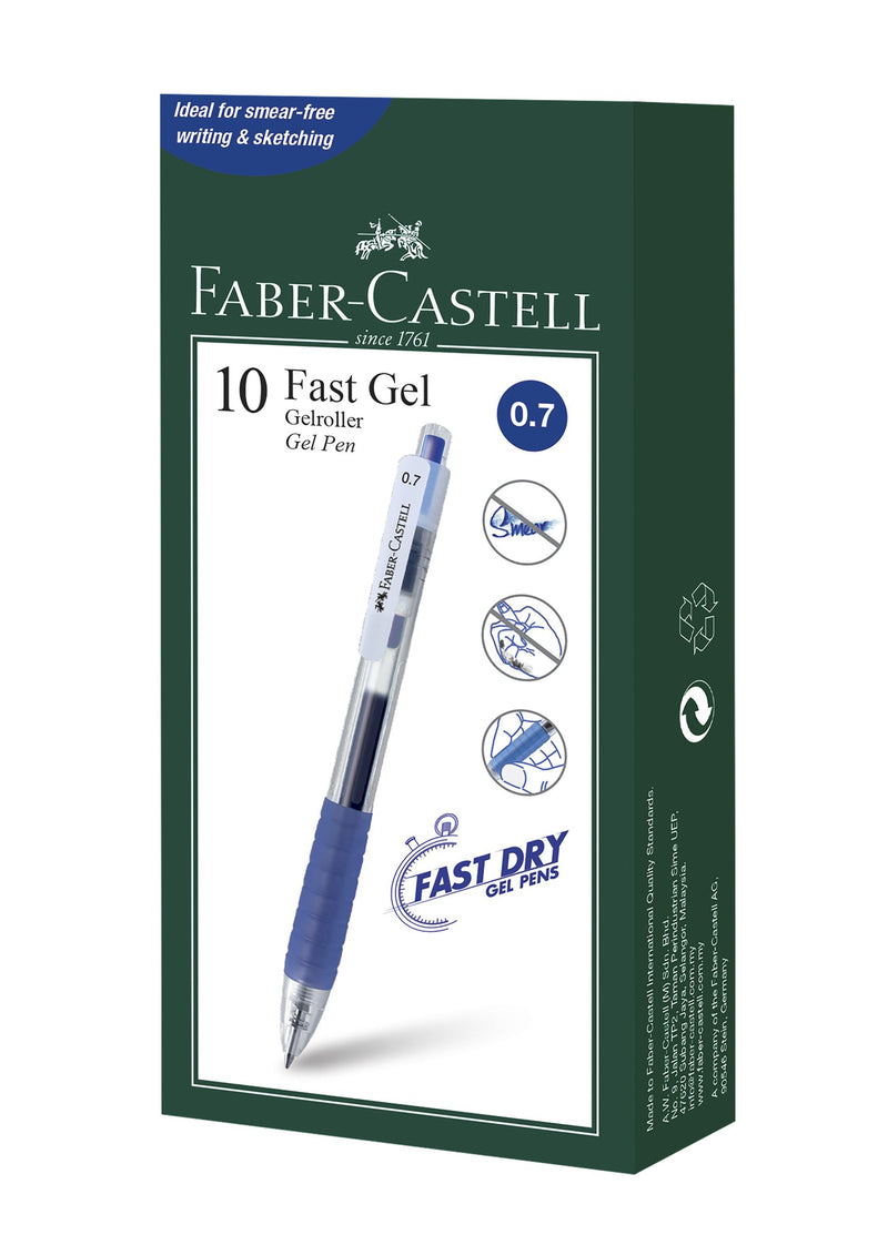 Pix cu Gel Fast Gel 0,7 mm Albastru Faber-Castell