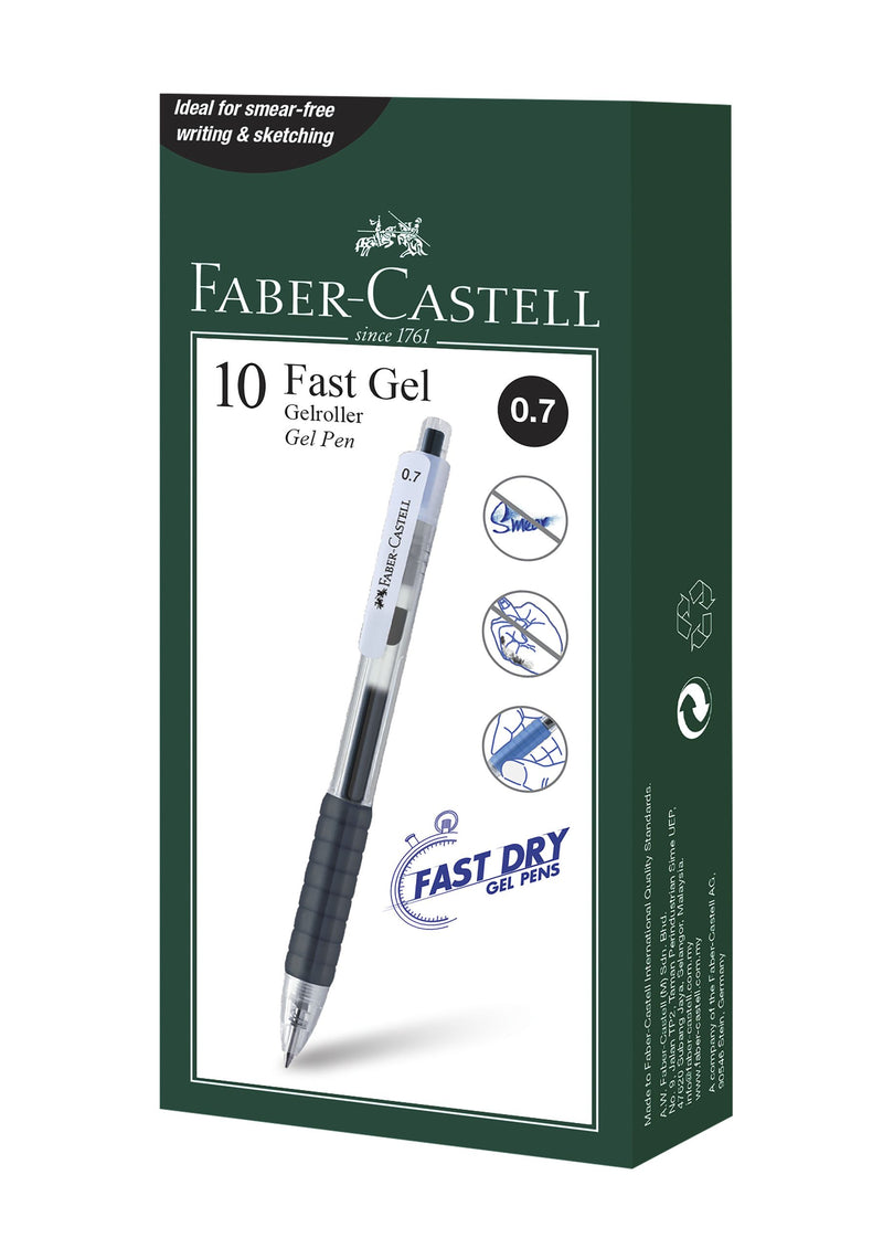 Pix cu Gel Fast Gel 0,7 mm Negru Faber-Castell