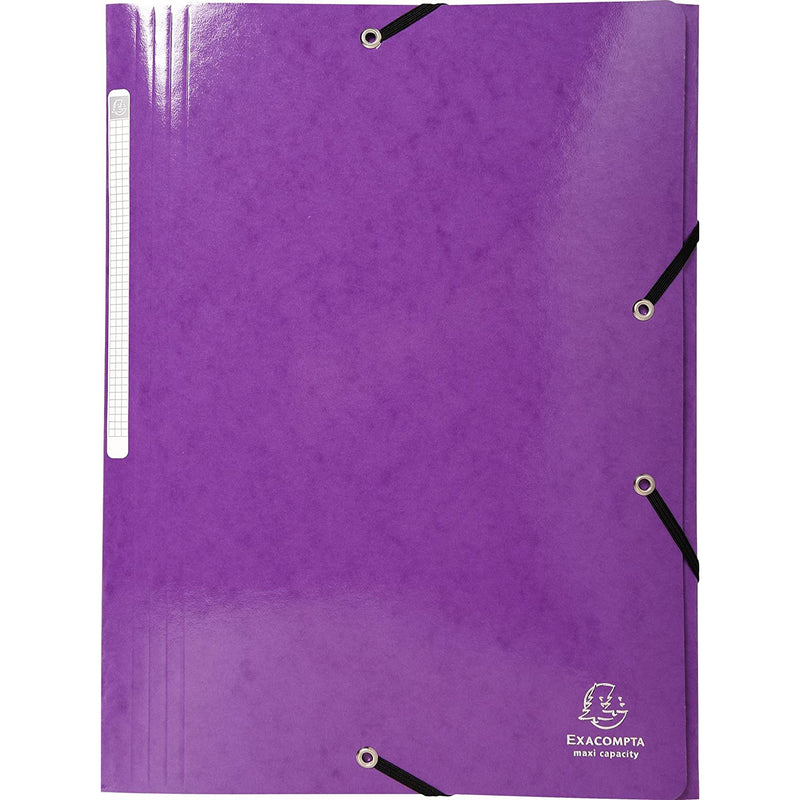 Mapă carton Exacompta cu elastic 600g, A4, culoare violet