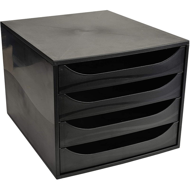 Cabinet 4 Sertare Negru/Negru Exacompta - EXACOMPTA