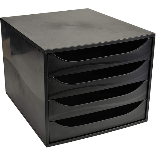 Cabinet 4 Sertare Negru/Negru Exacompta - EXACOMPTA