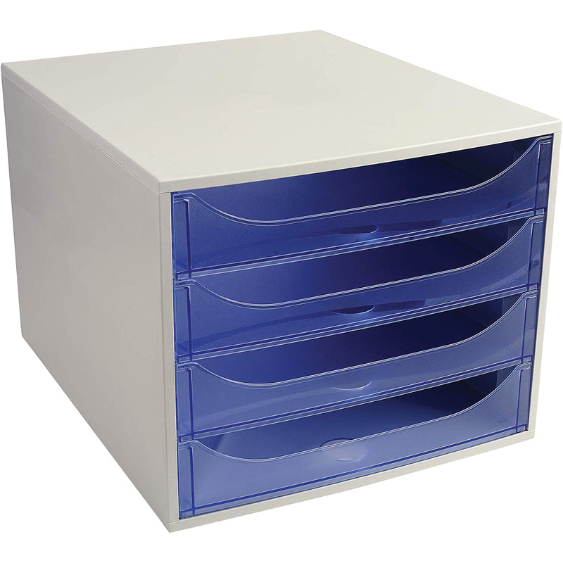 Cabinet 4 Sertare Gri/Albastru Exacompta - EXACOMPTA